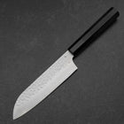 Santoku VG-10 Tsuchime Manche en Buffle et Ébène 165mm-[Musashi]-[Couteaux de cuisine japonais]