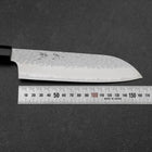 Santoku VG-10 Tsuchime Manche en Buffle et Ébène 165mm-[Musashi]-[Couteaux de cuisine japonais]