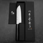 Santoku VG-10 Tsuchime Manche en Buffle et Ébène 165mm-[Musashi]-[Couteaux de cuisine japonais]