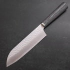 Santoku VG-10 Tsuchime Manche en Cerisier Anthracite 165mm-[Musashi]-[Couteaux de cuisine japonais]