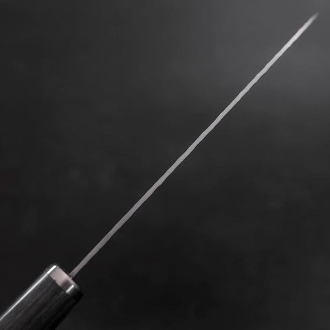 Santoku VG-10 Tsuchime Manche en Cerisier Anthracite 165mm-[Musashi]-[Couteaux de cuisine japonais]