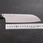 Santoku VG-10 Tsuchime Manche en Cerisier Anthracite 165mm-[Musashi]-[Couteaux de cuisine japonais]