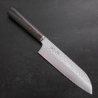 Santoku VG-10 Tsuchime Manche en Cerisier Anthracite 165mm-[Musashi]-[Couteaux de cuisine japonais]