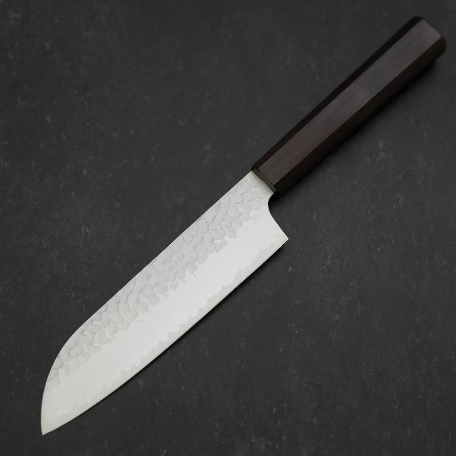 Santoku VG-10 Tsuchime Manche en Ébène 165mm-[Musashi]-[Couteaux de cuisine japonais]
