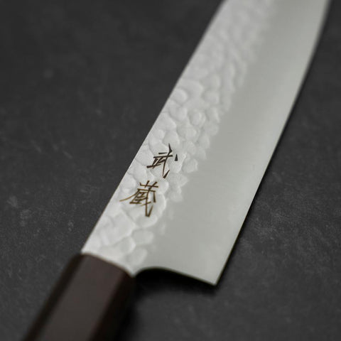 Santoku VG-10 Tsuchime Manche en Ébène 165mm-[Musashi]-[Couteaux de cuisine japonais]