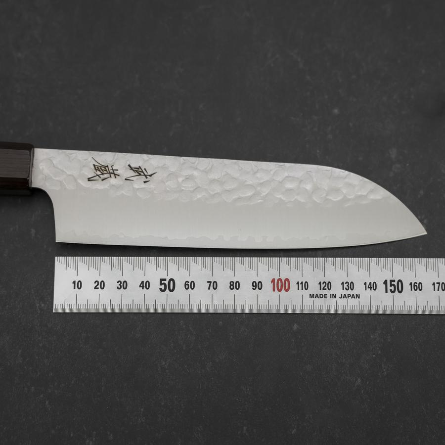 Santoku VG-10 Tsuchime Manche en Ébène 165mm-[Musashi]-[Couteaux de cuisine japonais]
