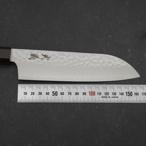 Santoku VG-10 Tsuchime Manche en Ébène 165mm-[Musashi]-[Couteaux de cuisine japonais]
