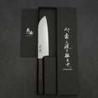 Santoku VG-10 Tsuchime Manche en Ébène 165mm-[Musashi]-[Couteaux de cuisine japonais]