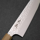 Santoku VG-10 Tsuchime Manche en Olivier 165mm-[Musashi]-[Couteaux de cuisine japonais]