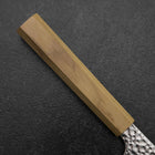 Santoku VG-10 Tsuchime Manche en Olivier 165mm-[Musashi]-[Couteaux de cuisine japonais]