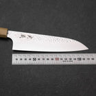 Santoku VG-10 Tsuchime Manche en Olivier 165mm-[Musashi]-[Couteaux de cuisine japonais]
