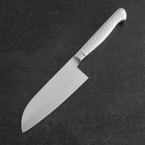 Santoku VG-5 Poli Inox Intégral Manche Occidental 125mm-[Musashi]-[Couteaux de cuisine japonais]