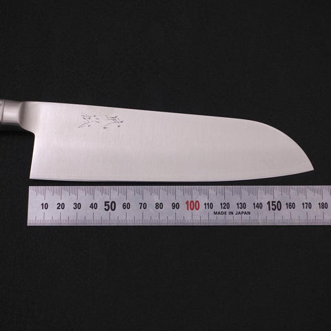 Santoku VG-5 Poli Inox Intégral Manche Occidental 175mm-[Musashi]-[Couteaux de cuisine japonais]