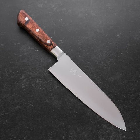 Santoku VG-5 Poli Manche en Acajou 180mm-[Musashi]-[Couteaux de cuisine japonais]