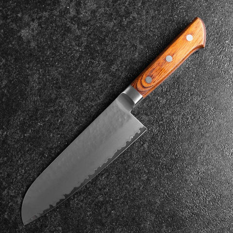 Santoku VG-5 Tsuchime Manche Occidental 160mm-[Musashi]-[Couteaux de cuisine japonais]