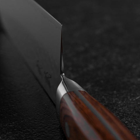 Santoku VG-5 Tsuchime Manche Occidental 160mm-[Musashi]-[Couteaux de cuisine japonais]