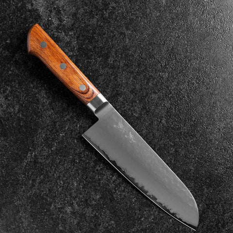 Santoku VG-5 Tsuchime Manche Occidental 160mm-[Musashi]-[Couteaux de cuisine japonais]
