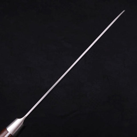 Santoku VG-5 Tsuchime Manche Occidental Marron 175mm-[Musashi]-[Couteaux de cuisine japonais]