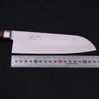 Santoku VG-5 Tsuchime Manche Occidental Marron 175mm-[Musashi]-[Couteaux de cuisine japonais]