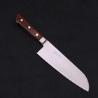 Santoku VG-5 Tsuchime Manche Occidental Marron 175mm-[Musashi]-[Couteaux de cuisine japonais]