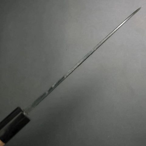 Santoku White Steel #1 Kurouchi Manche en Buffle et Noyer 165mm-[Musashi]-[Couteaux de cuisine japonais]