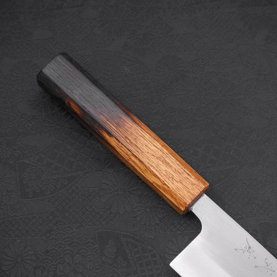 Santoku White Steel #1 Poli Manche Yaki Urushi 165mm-[Musashi]-[Couteaux de cuisine japonais]