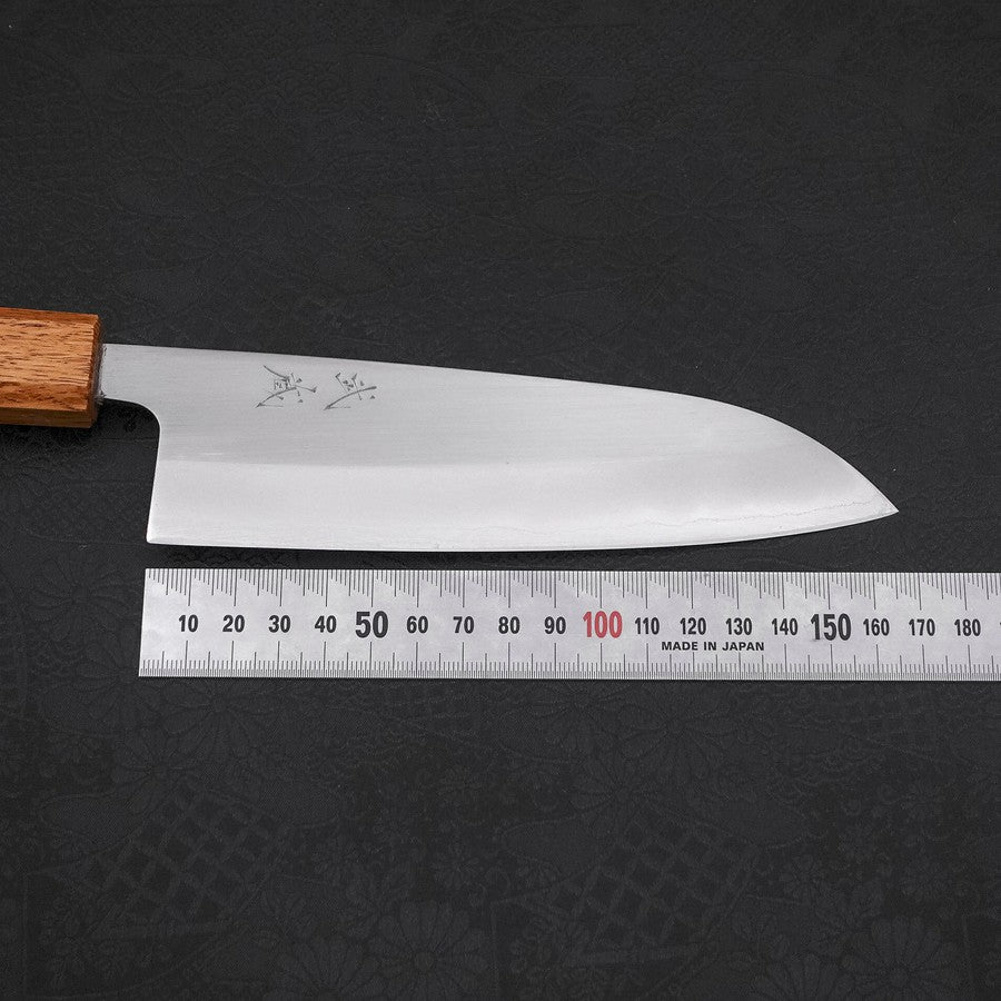 Santoku White Steel #1 Poli Manche Yaki Urushi 165mm-[Musashi]-[Couteaux de cuisine japonais]