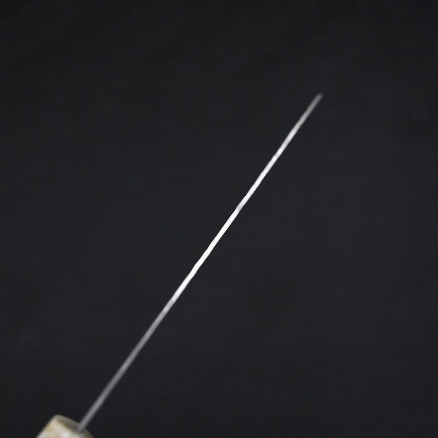 Santoku White Steel #1 Revêtement Inox Tsuchime Manche Océan Bleu et Blanc 165mm-[Musashi]-[Couteaux de cuisine japonais]