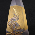 Santoku White Steel #2 Kasumi Chokin Samourai Pleine Lune Manche en Buffle et Ébène 180mm-[Musashi]-[Couteaux de cuisine japonais]
