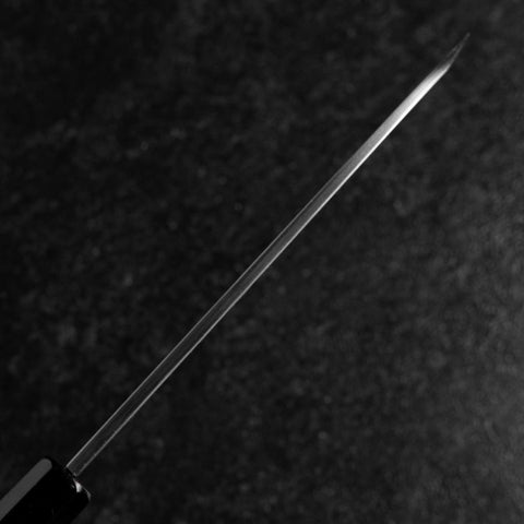 Santoku White Steel #2 Kasumi Simple-Tranchant Chokin Sakura-Fuji Manche en Buffle et Ébène 155mm-[Musashi]-[Couteaux de cuisine japonais]