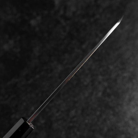 Santoku White Steel #2 Kasumi Simple-Tranchant Chokin Samourai Pleine Lune Manche en Buffle et Ébène 155mm-[Musashi]-[Couteaux de cuisine japonais]