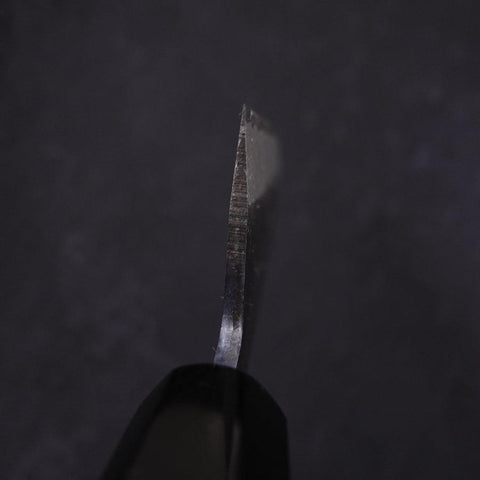 Santoku White Steel #2 Kurouchi Chokin Ukiyo-e Manche en Buffle et Ébène 170mm-[Musashi]-[Couteaux de cuisine japonais]