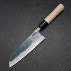 Santoku White Steel #2 Kurouchi Damas Manche en Buffle et Magnolia 165mm-[Musashi]-[Couteaux de cuisine japonais]
