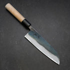 Santoku White Steel #2 Kurouchi Damas Manche en Buffle et Magnolia 165mm-[Musashi]-[Couteaux de cuisine japonais]