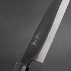 Santoku White Steel #2 Kurouchi Manche Urushi Vert 165mm-[Musashi]-[Couteaux de cuisine japonais]