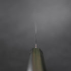 Santoku White Steel #2 Kurouchi Manche Urushi Vert 165mm-[Musashi]-[Couteaux de cuisine japonais]