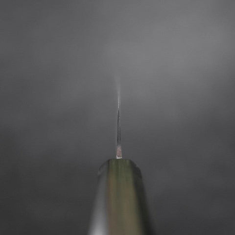 Santoku White Steel #2 Kurouchi Manche Urushi Vert 165mm-[Musashi]-[Couteaux de cuisine japonais]