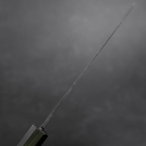 Santoku White Steel #2 Kurouchi Manche Urushi Vert 165mm-[Musashi]-[Couteaux de cuisine japonais]