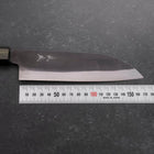 Santoku White Steel #2 Kurouchi Manche Urushi Vert 165mm-[Musashi]-[Couteaux de cuisine japonais]