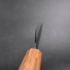 Santoku White Steel #2 Kurouchi Manche Yaki Urushi 165mm-[Musashi]-[Couteaux de cuisine japonais]