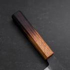 Santoku White Steel #2 Kurouchi Manche Yaki Urushi 165mm-[Musashi]-[Couteaux de cuisine japonais]