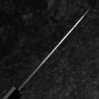 Santoku White Steel #2 Kurouchi Manche en Buffle et Ébène 170mm-[Musashi]-[Couteaux de cuisine japonais]