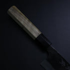 Santoku White Steel #2 Kurouchi Manche en Buffle et Magnolia 150mm-[Musashi]-[Couteaux de cuisine japonais]