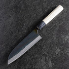 Santoku White Steel #2 Kurouchi Manche en Buffle et Magnolia 165mm-[Musashi]-[Couteaux de cuisine japonais]