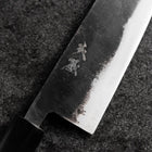 Santoku White Steel #2 Kurouchi Manche en Buffle et Magnolia Oval 165mm-[Musashi]-[Couteaux de cuisine japonais]