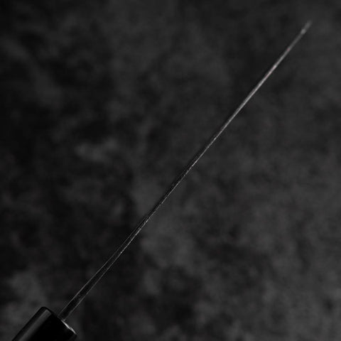 Santoku White Steel #2 Kurouchi Manche en Buffle et Magnolia Oval 165mm-[Musashi]-[Couteaux de cuisine japonais]