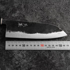 Santoku White Steel #2 Kurouchi Manche en Buffle et Magnolia Oval 165mm-[Musashi]-[Couteaux de cuisine japonais]