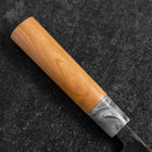 Santoku White Steel #2 Kurouchi Manche en Cerisier 165mm-[Musashi]-[Couteaux de cuisine japonais]