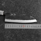 Santoku White Steel #2 Kurouchi Manche en Cerisier 165mm-[Musashi]-[Couteaux de cuisine japonais]