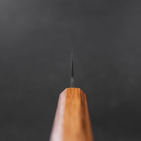 Santoku White Steel #2 Kurouchi Manche en Chêne 165mm-[Musashi]-[Couteaux de cuisine japonais]